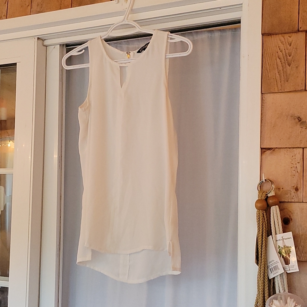 Sheer sleeveless top